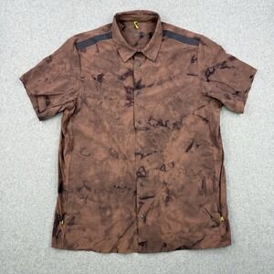 Lululemon Shirt Mens Large Tie Dye Robert Geller Take‎ The Moment Button Snap